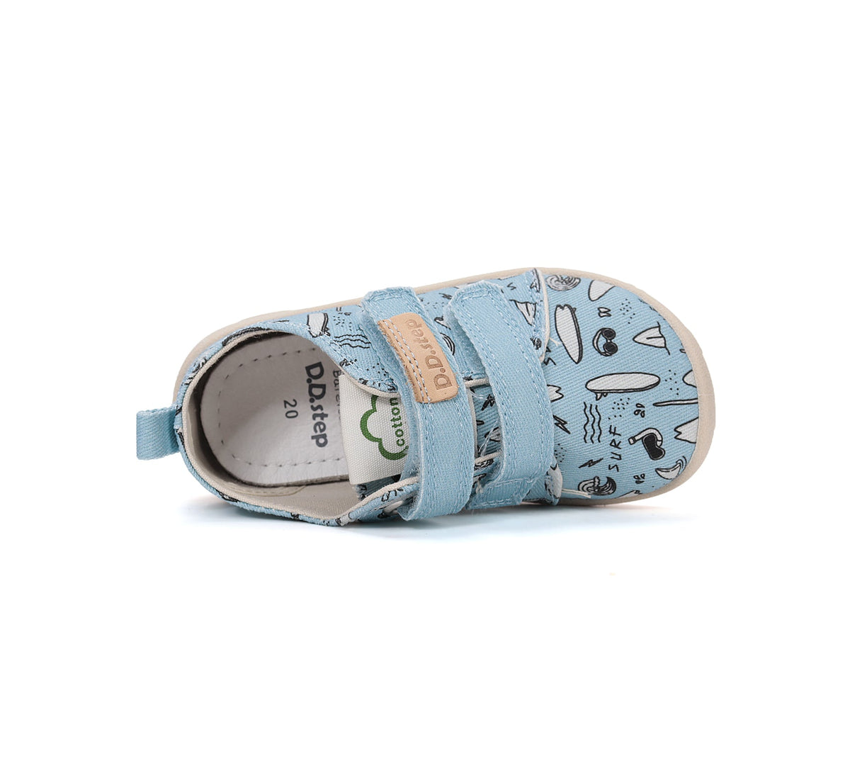 D.D.Step fiú vászon Barefoot beltéri cipő 20-31 Turquise surf