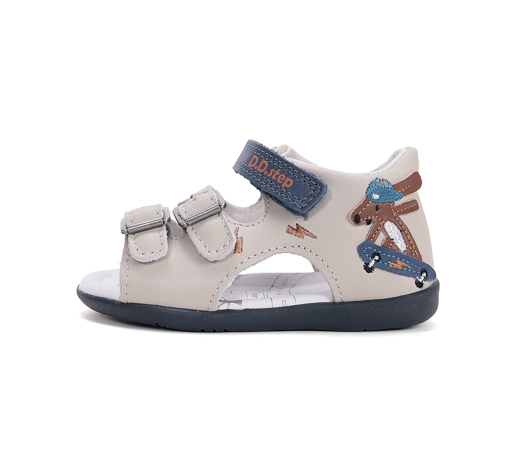 D.D.Step fiú szandál 20-25 Dove Grey kutyussal Másodlagos kép