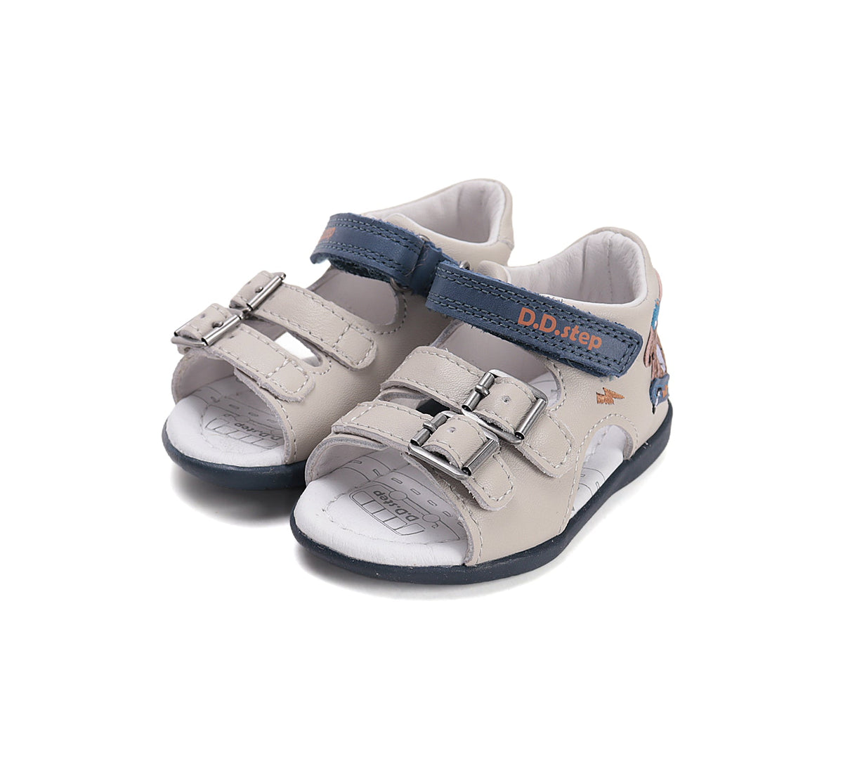 D.D.Step fiú szandál 20-25 Dove Grey kutyussal Fő kép