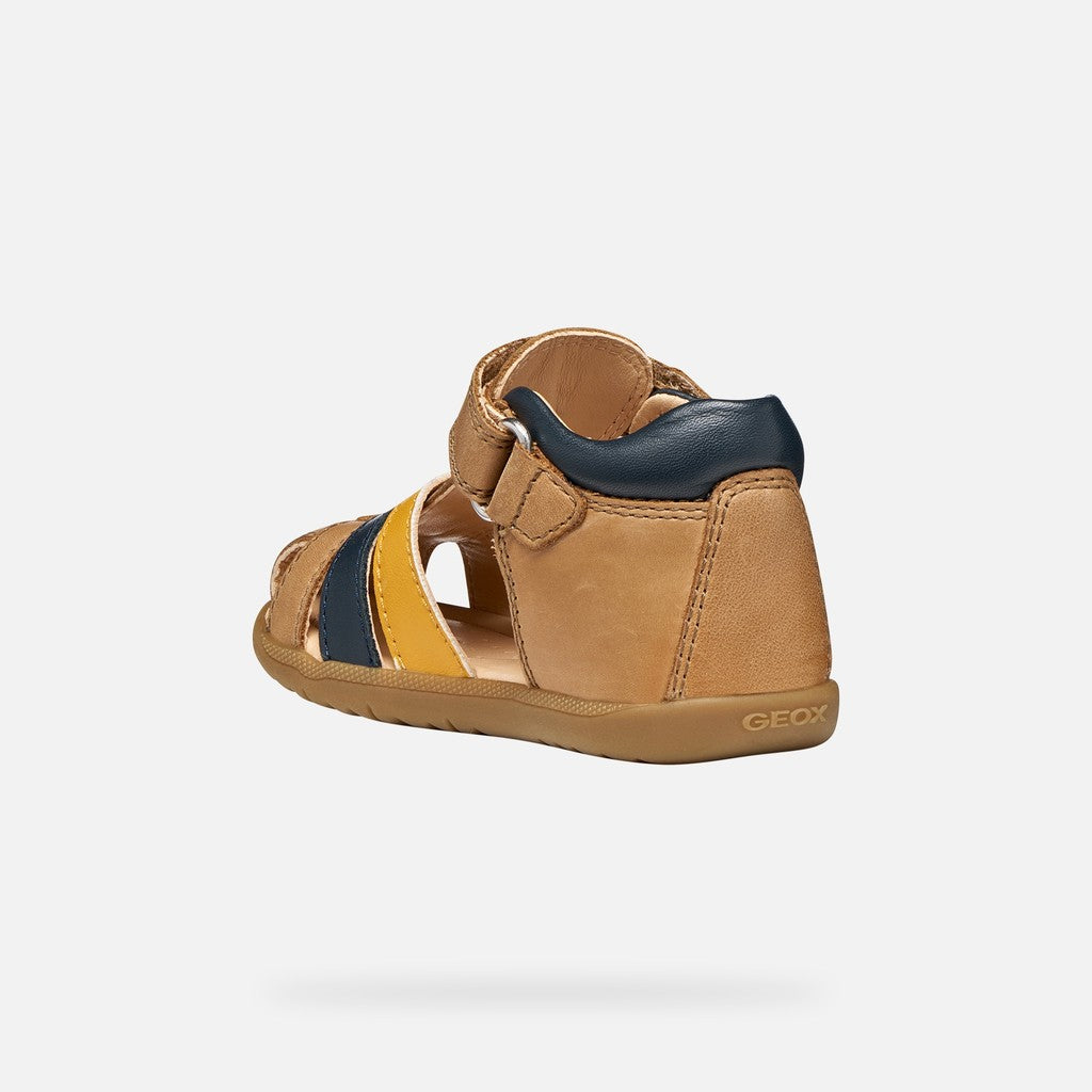 Geox fiú szandál Macchia Baby 18-26 Whisky/Navy