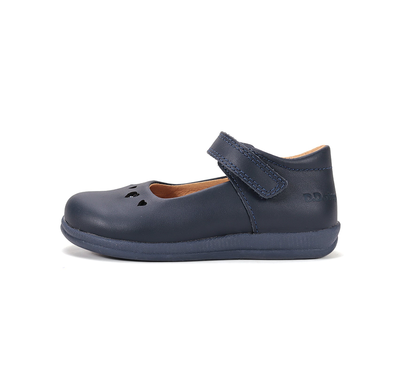 D.D.Step pantofi fete Barefoot decupati 26-37 Royal Blue cu inimioare decupate Másodlagos kép