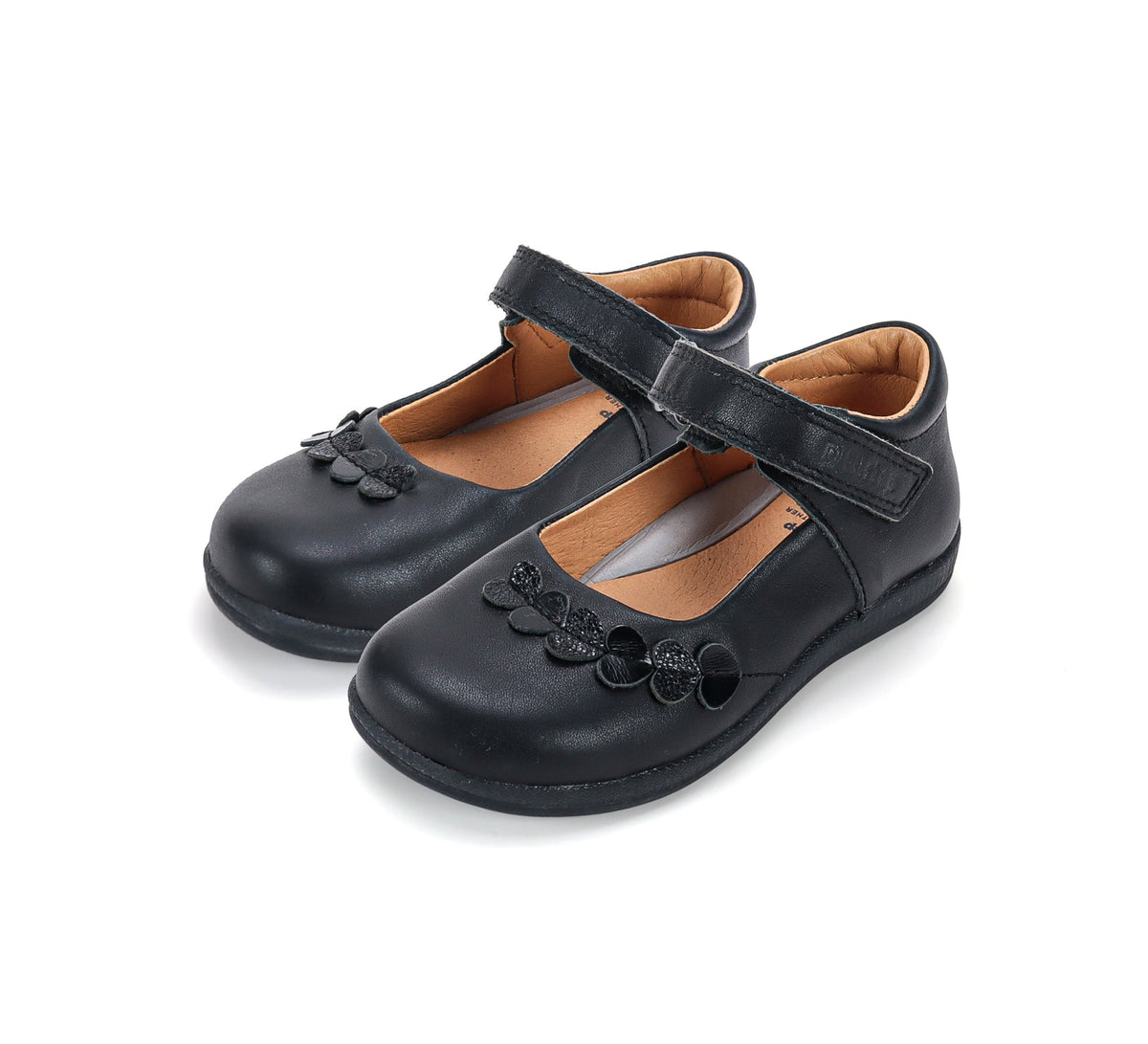 D.D.Step pantofi fete decupati 26-37 Black cu inimioare aplicate Fő kép