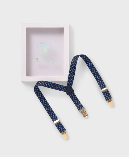 Abel&Lula bretele baieti cu logo 6-36 luni, Navy Blue Fő kép