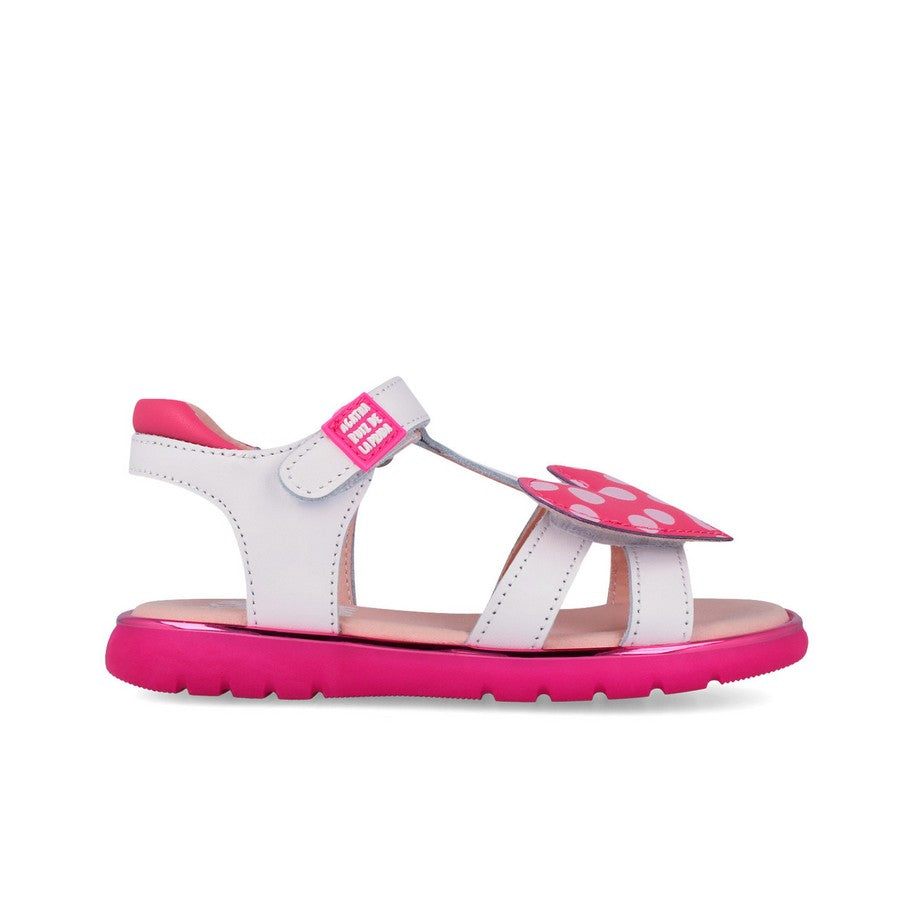 Biomecanics Agatha Ruiz De La Prada lány szandál 24-30 Fehér szívvel Másodlagos kép