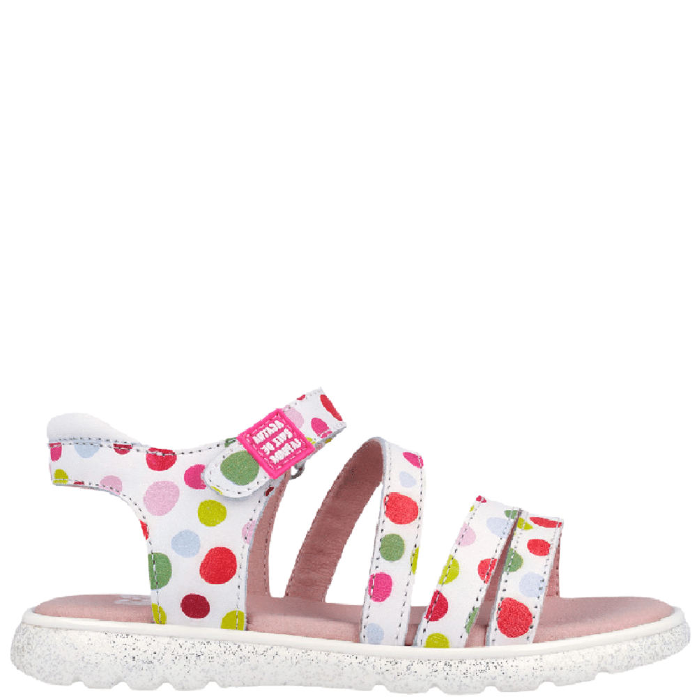 Biomecanics Agatha Ruiz De La Prada lány szandál 28-36 fehér és többszínű pöttyös Másodlagos kép