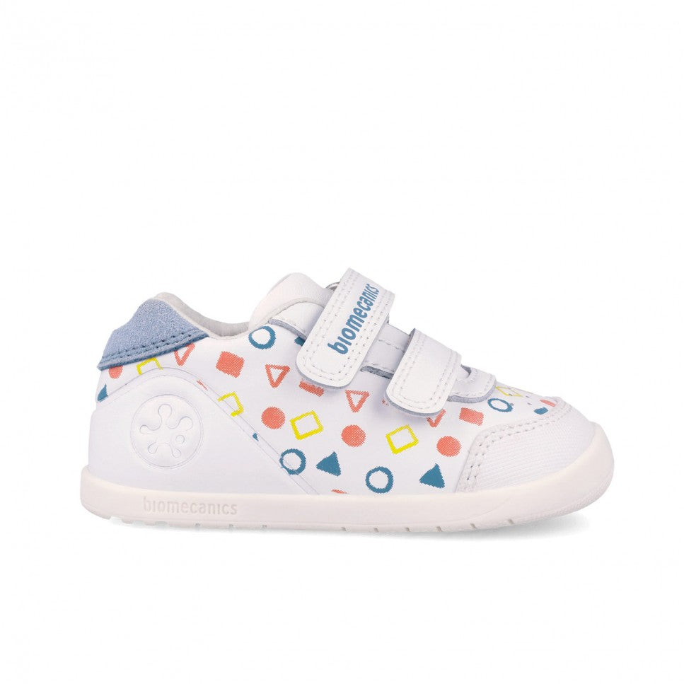 Biomecanics fiú cipő BAREFOOT 19-26 Napa Blanco geometrikus formák