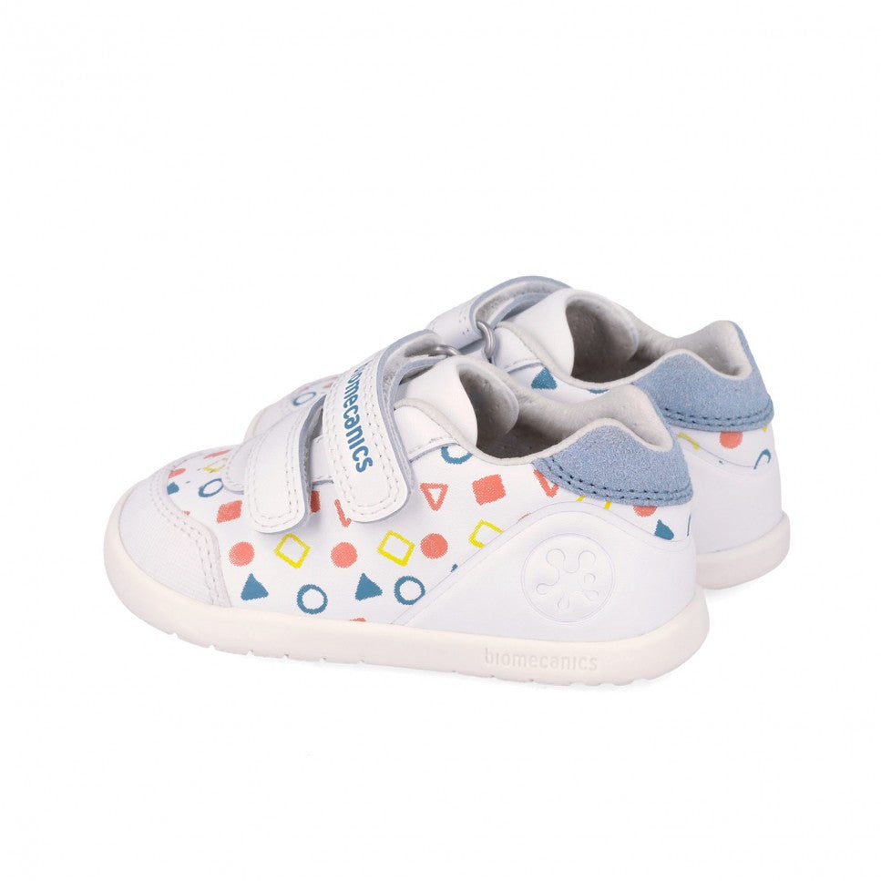 Biomecanics fiú cipő BAREFOOT 19-26 Napa Blanco geometrikus formák