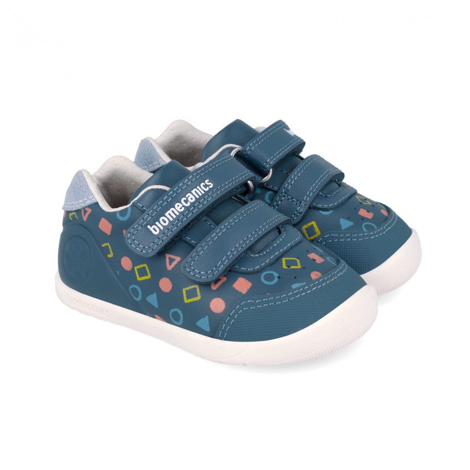 Biomecanics cipő fiúknak BAREFOOT 19-26 Sauvage Petrol geometriai formák Fő kép