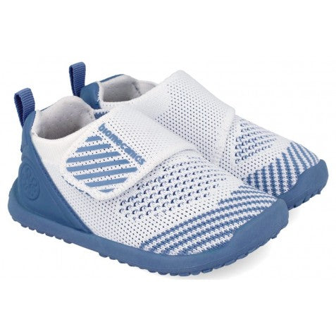 Biomecanics fiú otthoni cipők, Wider Biohome Barefoot Primii Pasi 19-26 Rejilla Blanco y Indigo