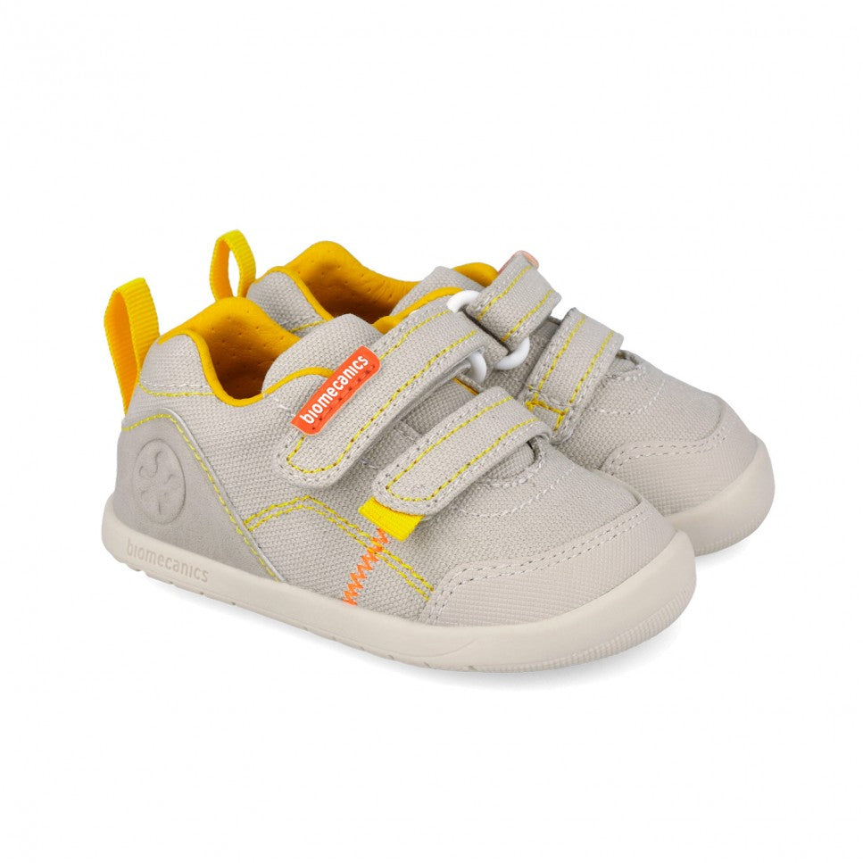 Biomecanics vászon fiúcipő BAREFOOT 19-26 Piqué Bézs és Sárga Fő kép