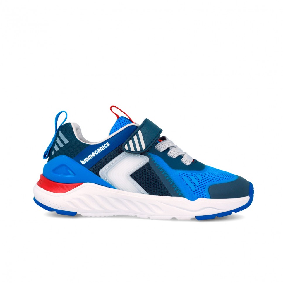 Biomecanics sportcipő fiúknak LED-del 24-32 rácsos kék Másodlagos kép