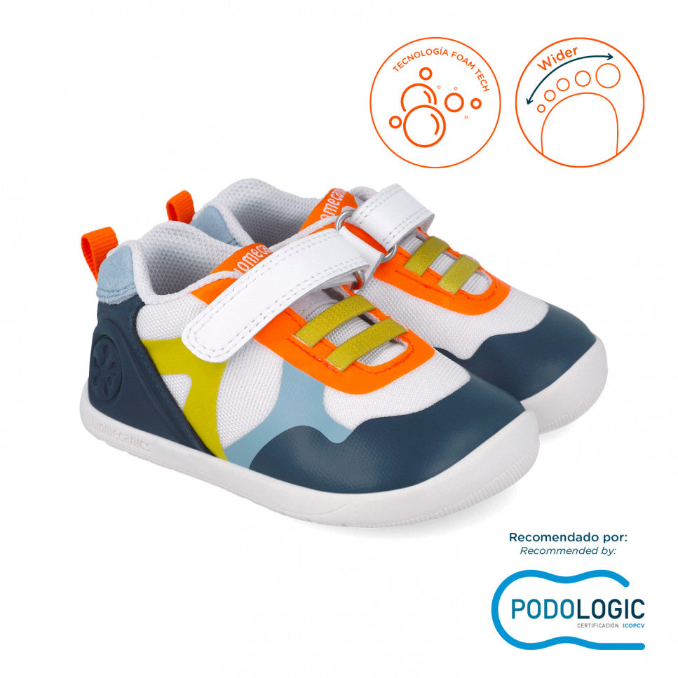 Biomecanics pantofi baieti sport Primii pasi 24-26 Rejilla Blanco Y Ocean Fő kép