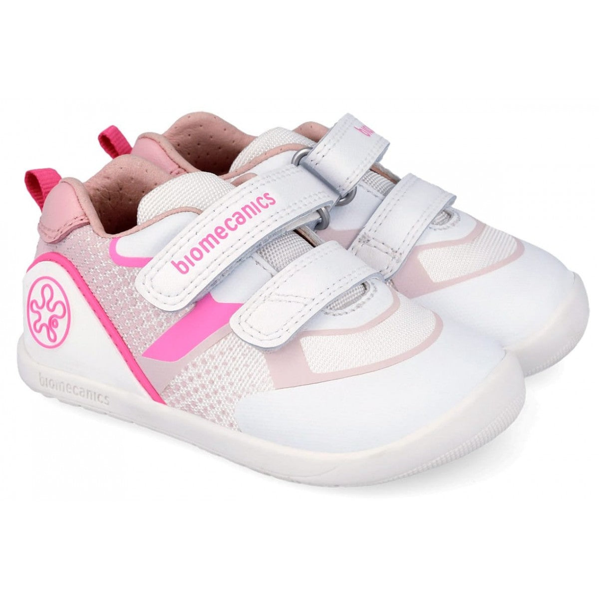 Biomecanics lány cipő mezítlábas 19-26 Rejilla Blanco Y Rosa Fő kép