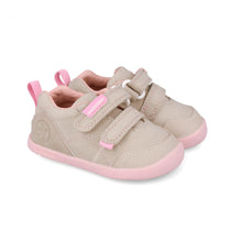 Biomecanics vászon kislány cipő BAREFOOT 20-25 Pique Beige Y Rosa