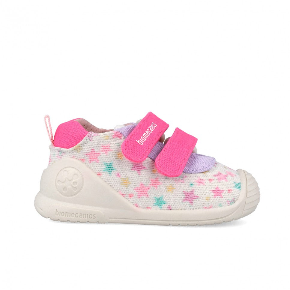Biomecanics vászon kislány cipő First Steps 18-24 Lurex Blanco csillagokkal Másodlagos kép