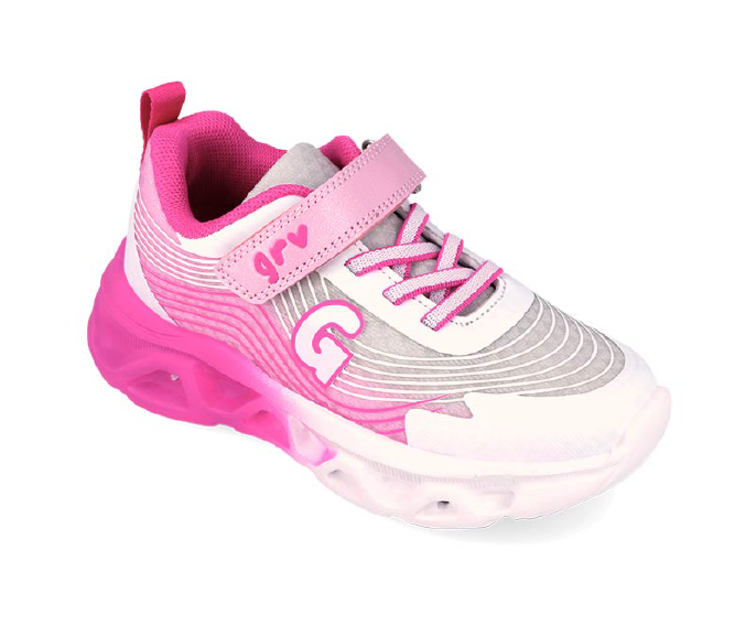 Garvalin Biomecanics lány sportcipő LED-del 24-34 Mat Blanco Y Rosa