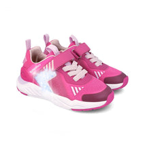 Biomecanics sportos lánycipő LED-del 24-34 Rejilla Fucsia