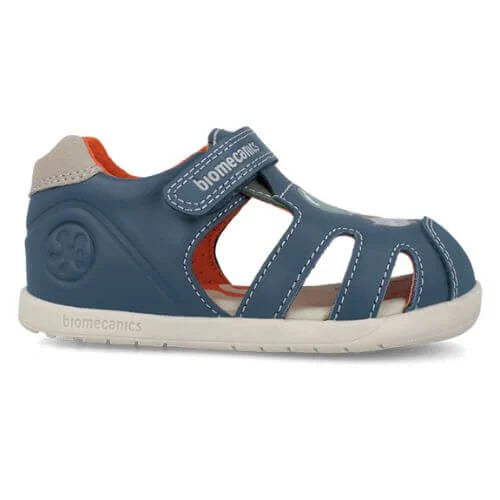 Biomecanics Barefoot Fiú Szandál Első Lépések, orrvédővel 19-26 Sauvage Petrol macskával