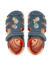 Biomecanics Barefoot Fiú Szandál Első Lépések, orrvédővel 19-26 Sauvage Petrol macskával