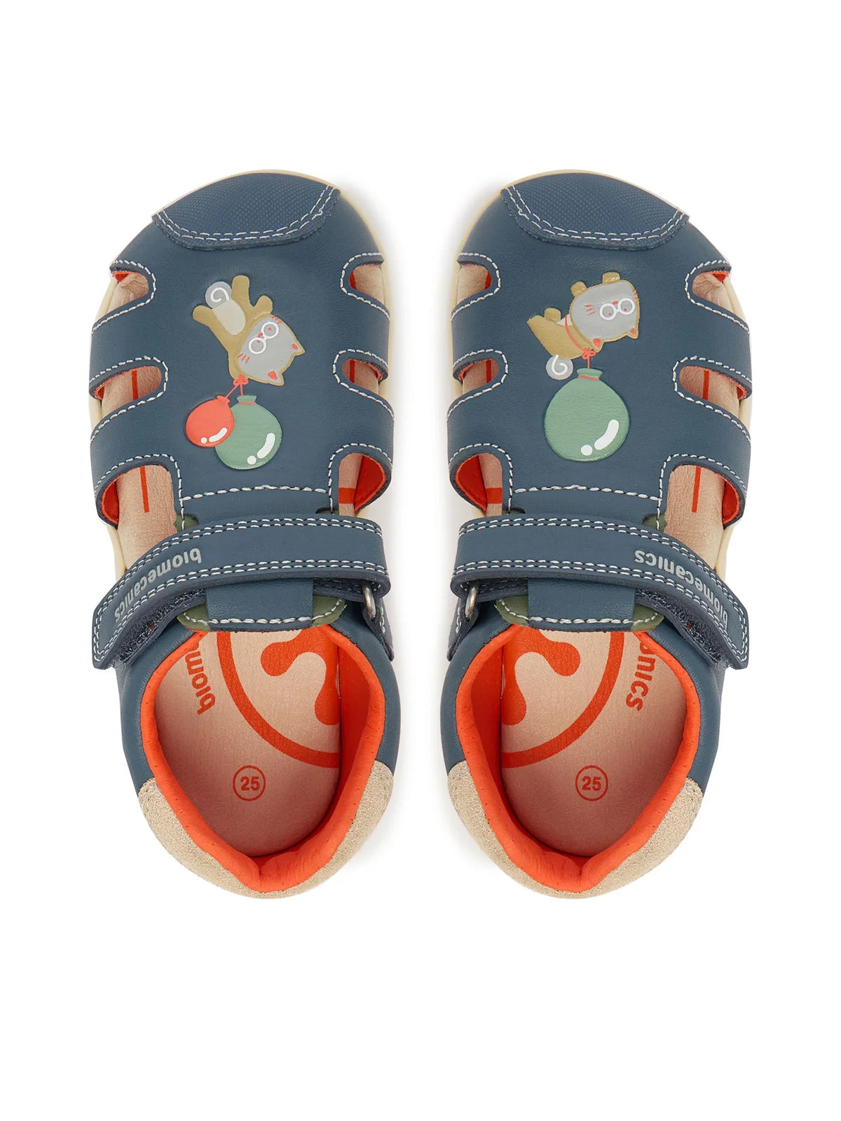 Biomecanics Barefoot Fiú Szandál Első Lépések, orrvédővel 19-26 Sauvage Petrol macskával