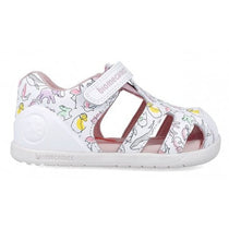 Biomecanics sandale fete 19-23 Napa Blanco cu animale