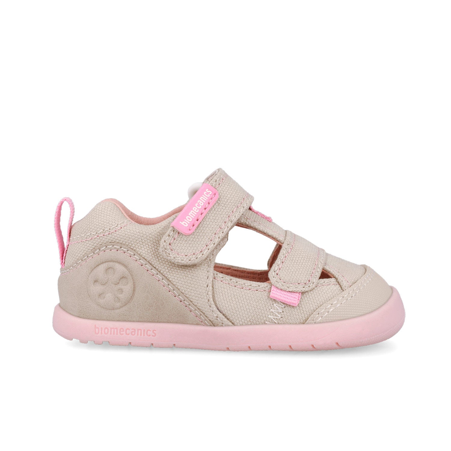 Biomecanics vászon barefoot szandál lányoknak 19-26 Pique Beige Y Rosa Másodlagos kép