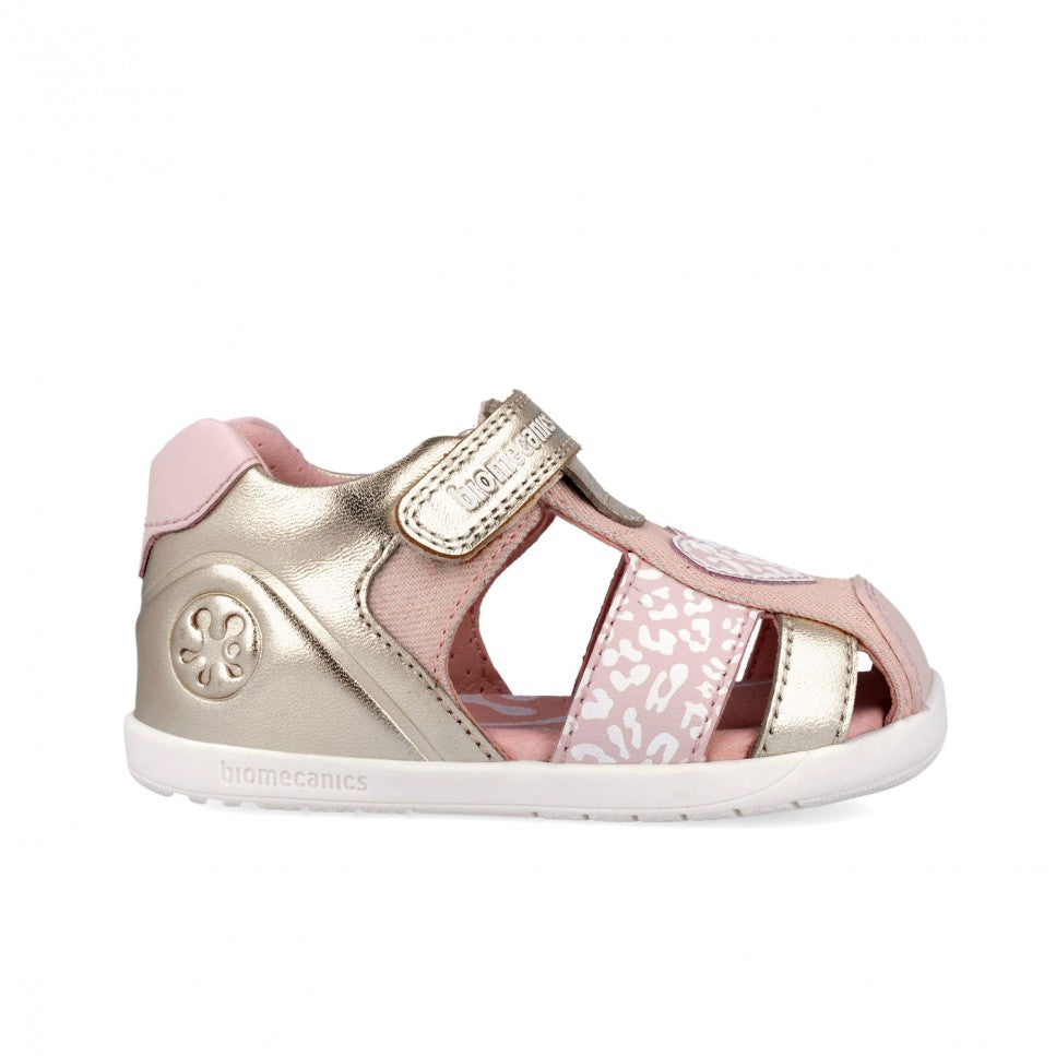 Biomecanics lány szandál Barefoot Első Lépések 19-26 Metalcris Platino és Cotton szívvel Másodlagos kép