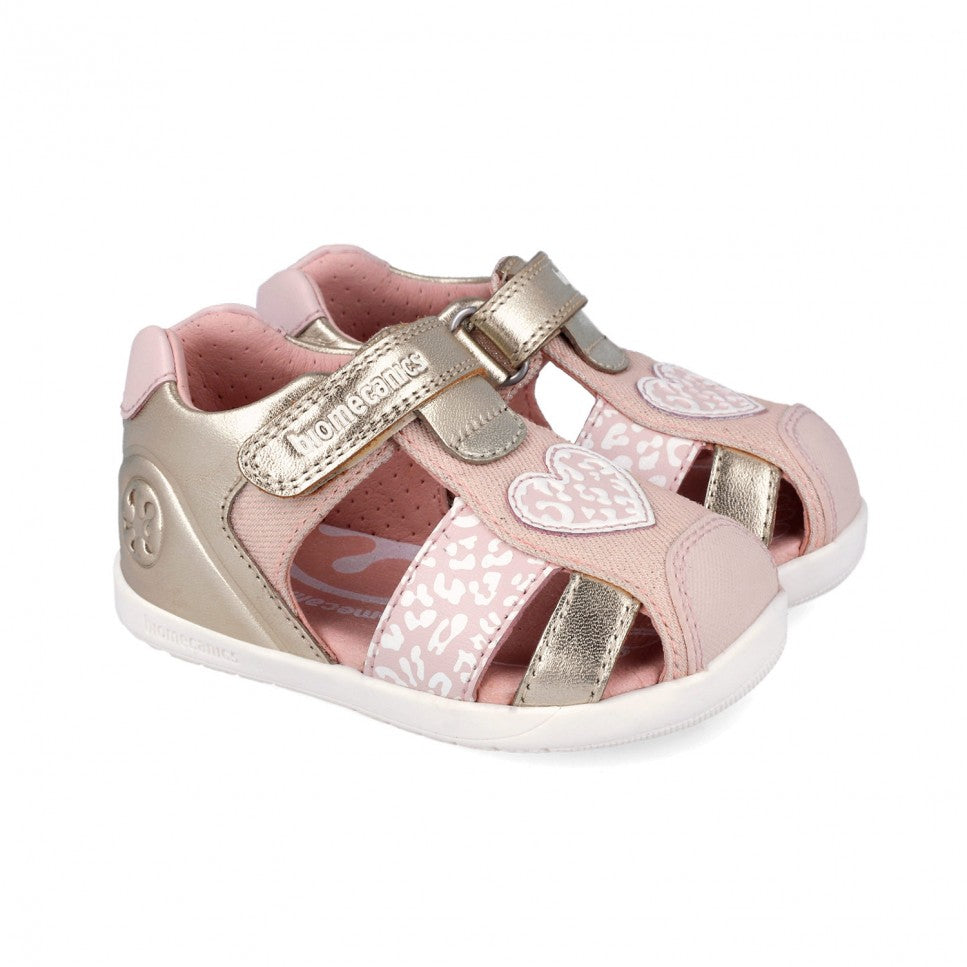 Biomecanics lány szandál Barefoot Első Lépések 19-26 Metalcris Platino és Cotton szívvel Fő kép
