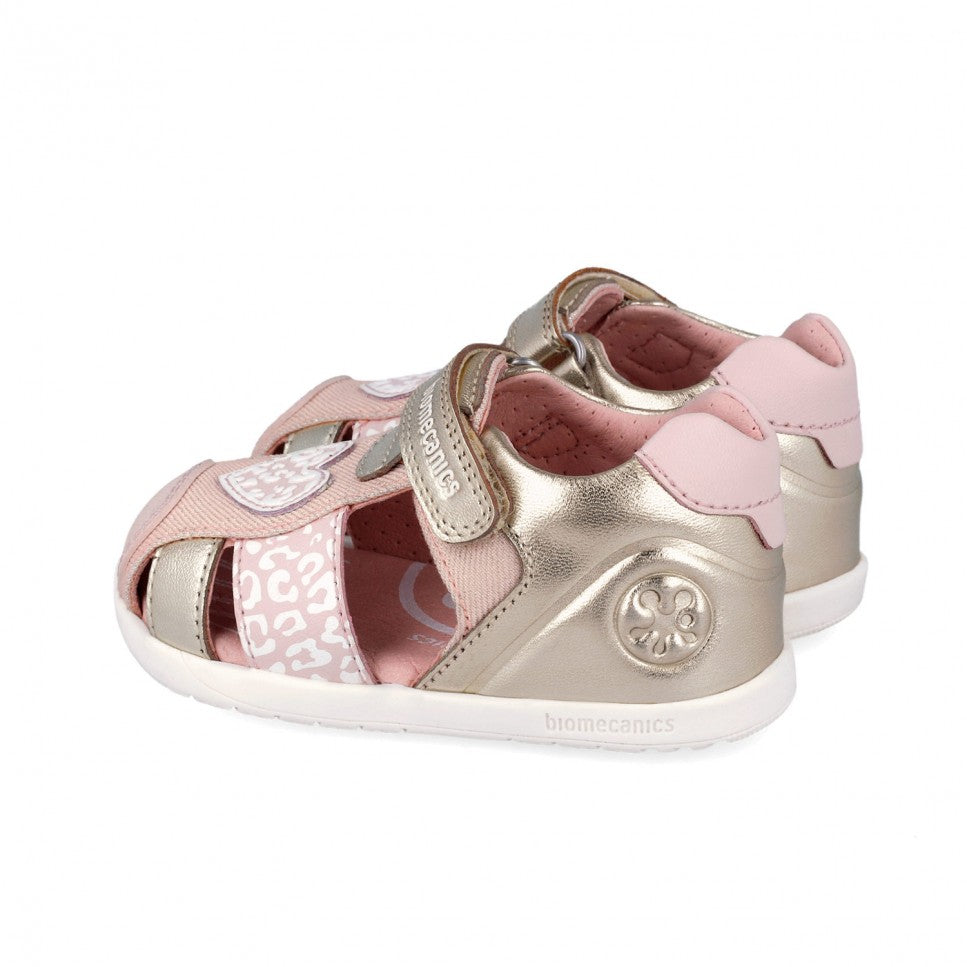 Biomecanics lány szandál Barefoot Első Lépések 19-26 Metalcris Platino és Cotton szívvel