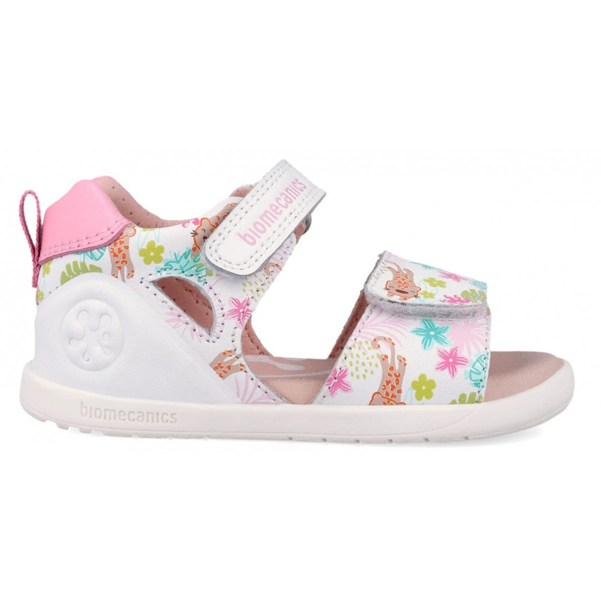 Biomecanics lány szandál Barefoot Első Lépések nyitott orrú 19-26 Napa Blanco leopárdmintával