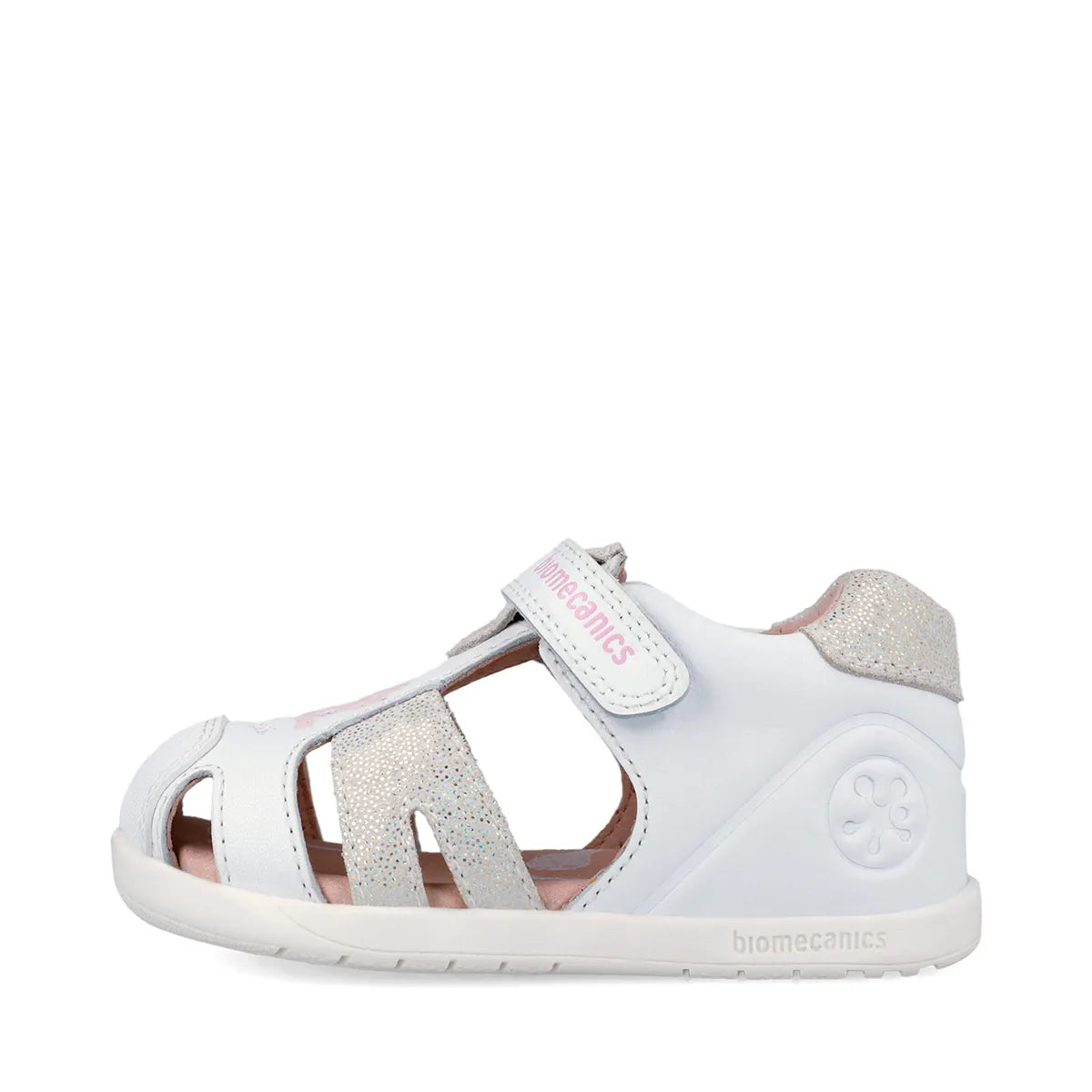 Biomecanics lány szandál Barefoot Első Lépések, orrvédővel, 19-26, Napa Blanco kutyával