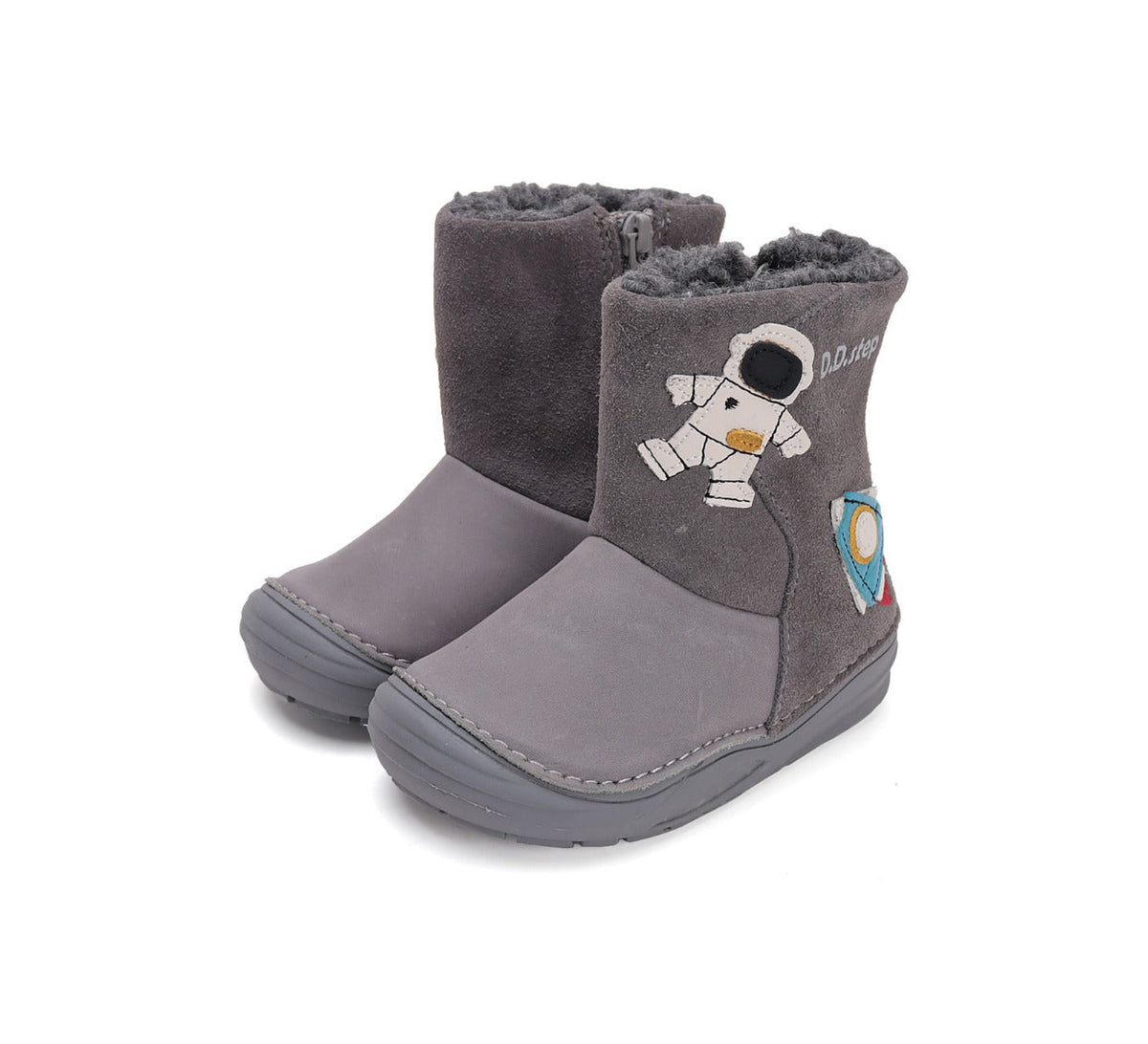 D.D.Step cizme baieti imblanite 20-25 Dark Grey cu cosmonaut Fő kép