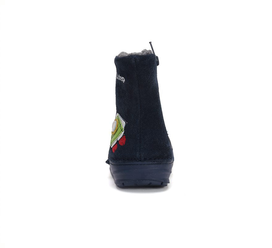 D.D.Step cizme baieti imblanite 20-25 Royal Blue cu cosmonaut