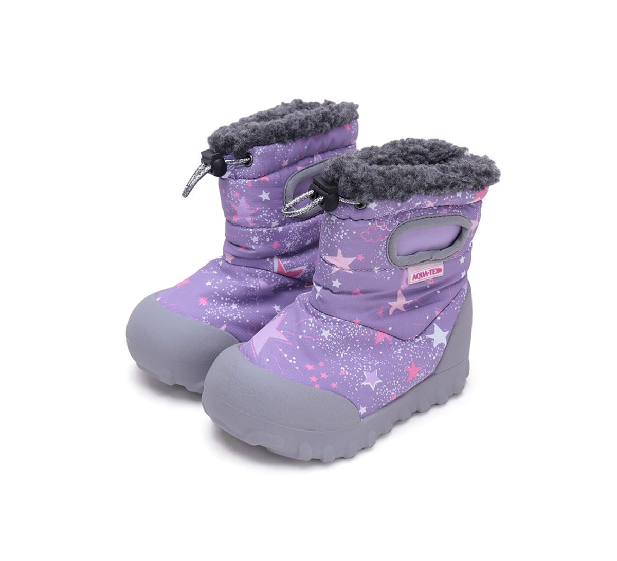 D.D.Step cizme fete Aqua-Tex imblanite 28-33 Mauve cu stele Fő kép