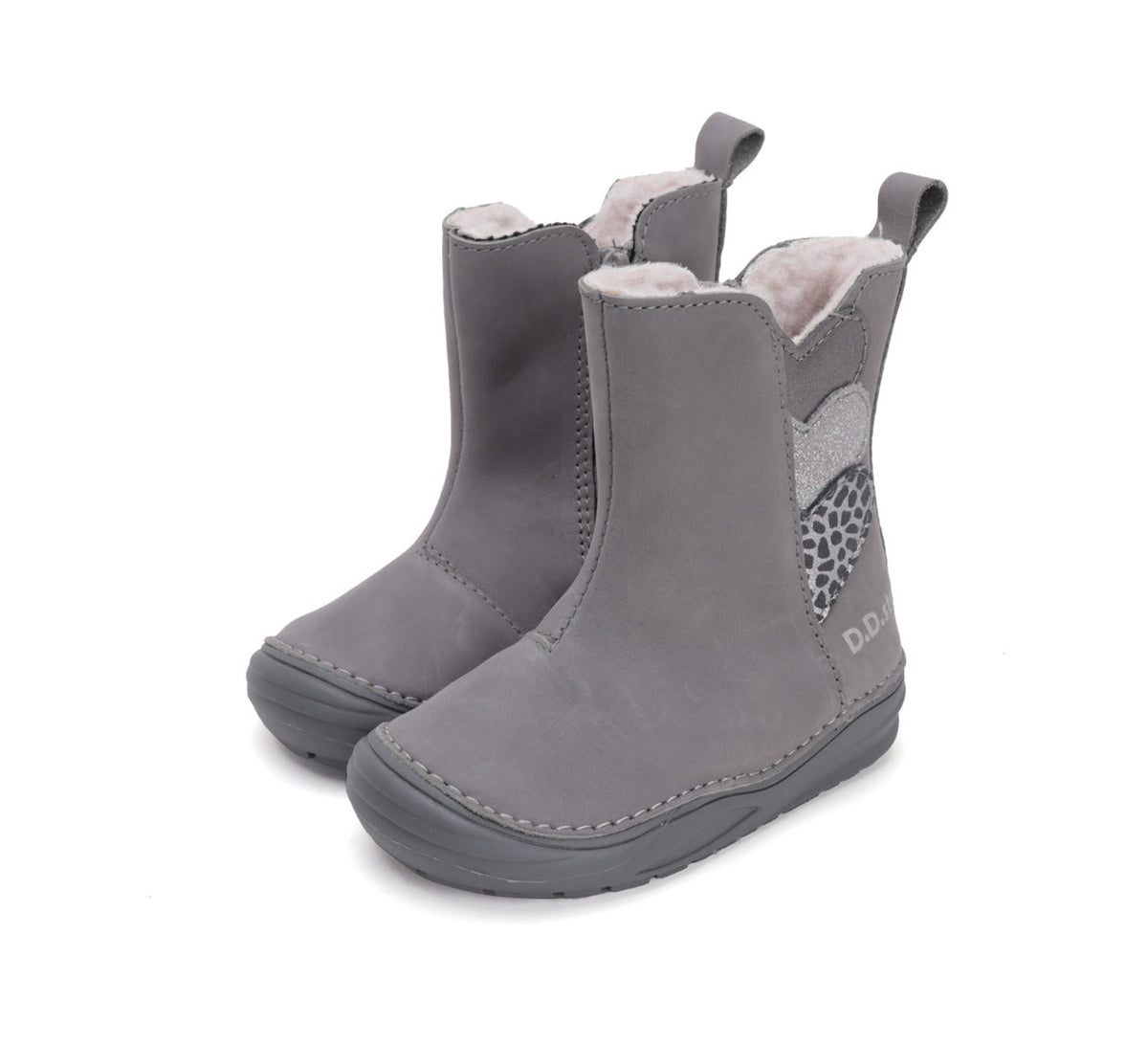 D.D.Step cizme fete imblanite 20-25 Drak Grey cu inimioare Fő kép