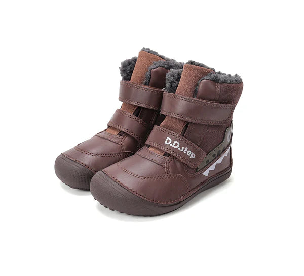 D.D.Step ghete baieti Barefoot captusite 25-30 Chocolate cu crocodil Fő kép