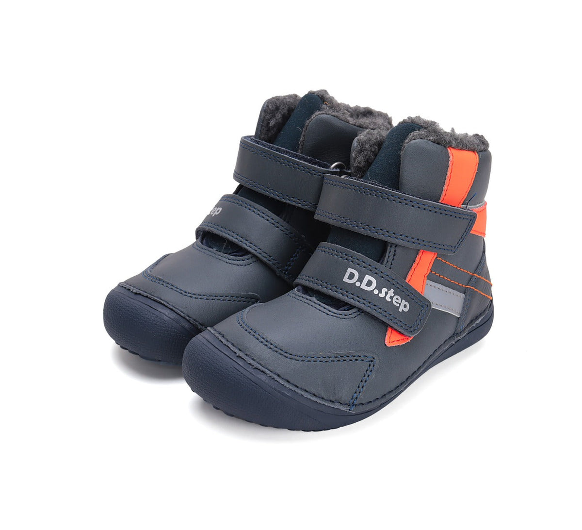 D.D.Step ghete baieti Barefoot captusite 25-30 Royal Blue cu portocaliu Fő kép