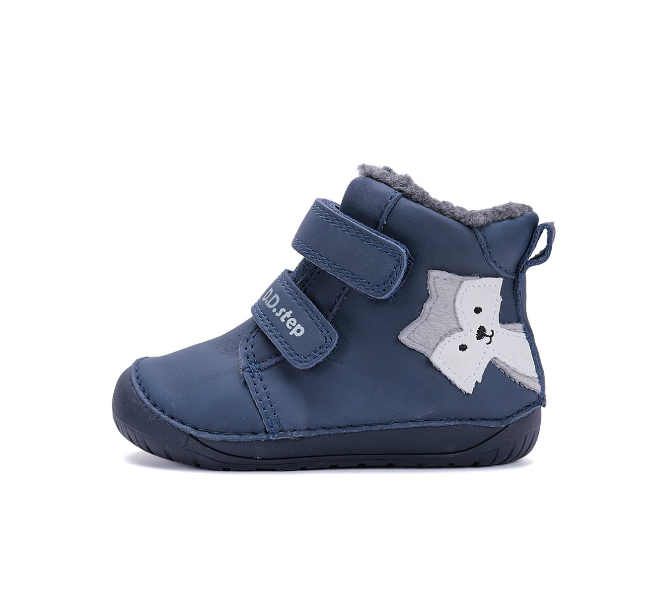 D.D.Step fiú Barefoot bélelt bakancs 20-25 Royal kék mosómedvével Másodlagos kép