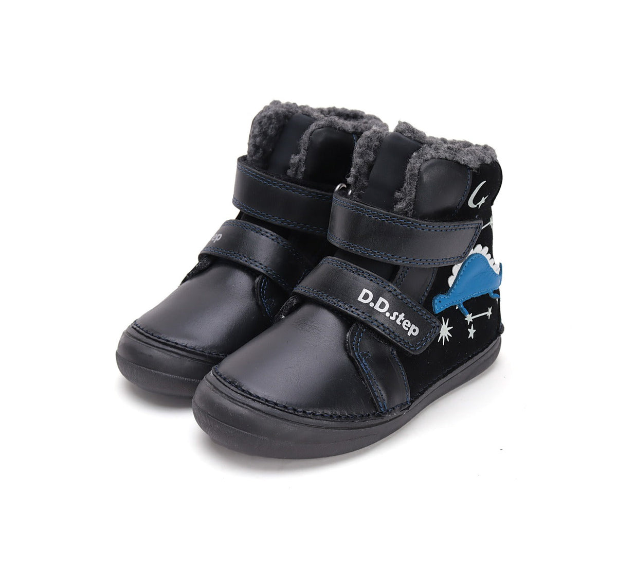 D.D.Step ghete baieti fluorescente si imblanite 26-31 Black cu dino Fő kép