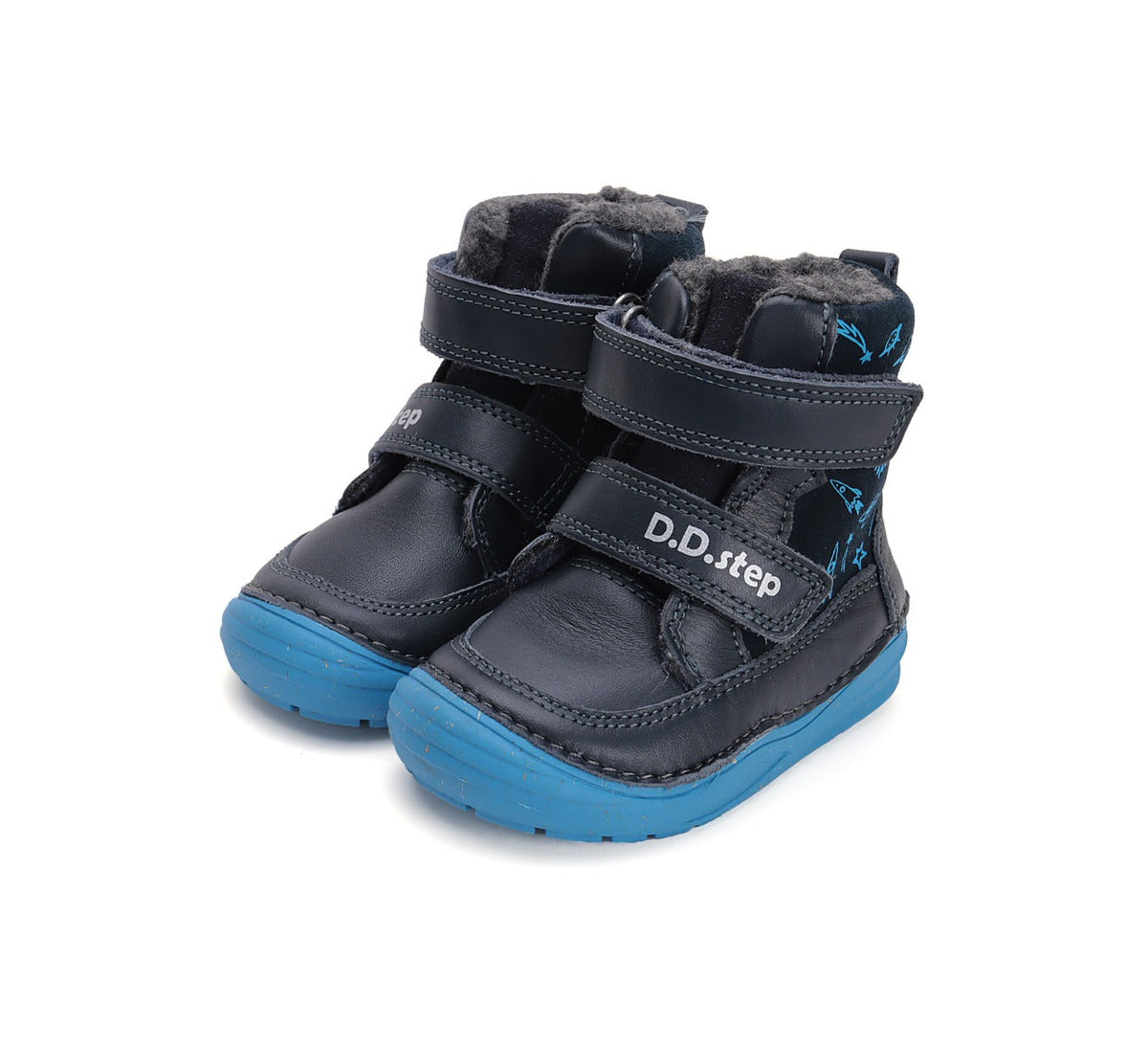 D.D.Step ghete baieti imblanite 20-25 Royal Blue cu navete Fő kép