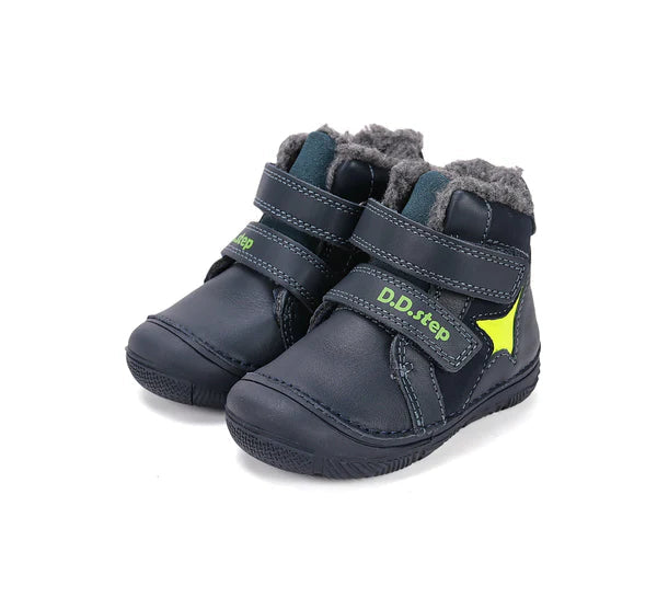 D.D.Step ghete baieti imblanite 26-31 Royal Blue cu neon Fő kép