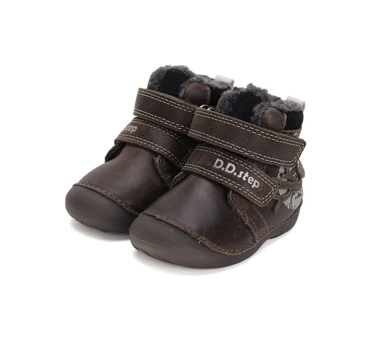 D.D.Step ghete baieti Primii pasi imblanite fluorescenti 19-24 Chocolate cu bufnita Fő kép