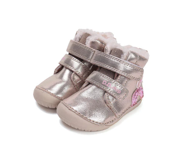 D.D.Step ghete fete Barefoot imblanite 20-25 Cream cu pasare Fő kép