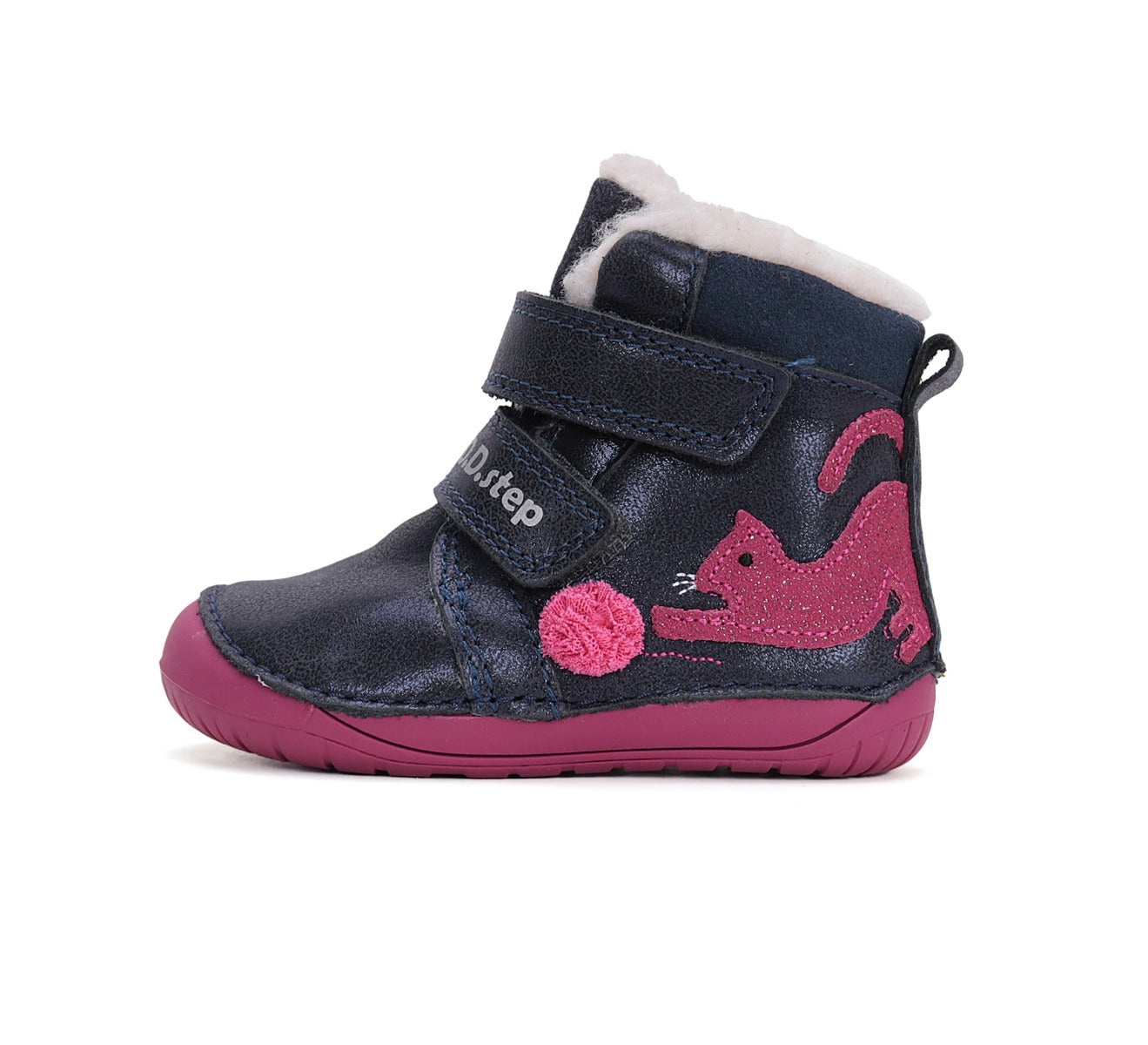 D.D.Step csizma lányoknak Barefoot bélelt 20-25 Royal Blue macskával Másodlagos kép