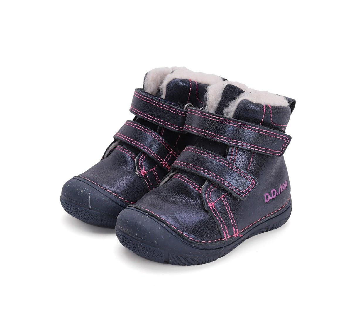 D.D.Step ghete fete imblanite 26-31 Royal Blue cu roz Fő kép