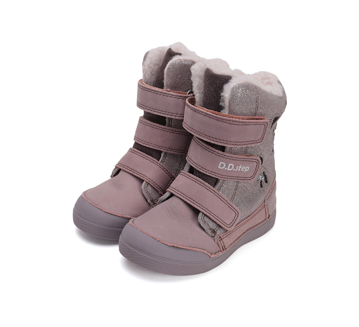 D.D.Step ghete fete imblanite 25-30 Baby Pink cu pasari Fő kép