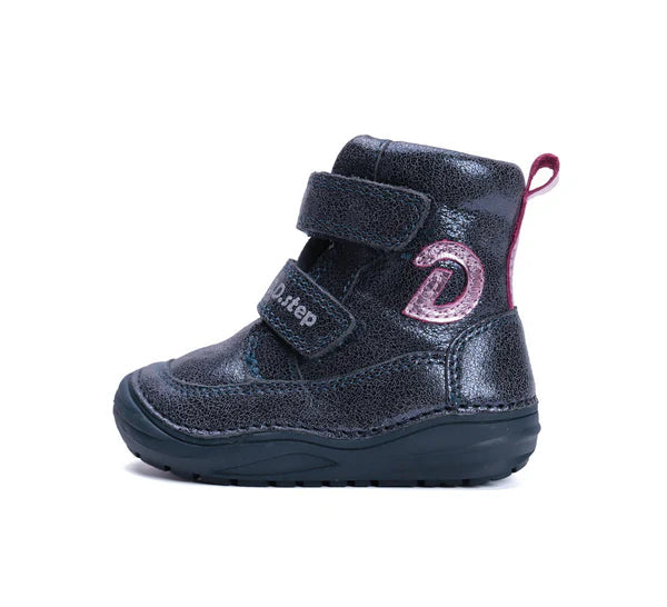 D.D.Step bélelt lányka bakancs 26-31 Royal Blue D-vel Másodlagos kép