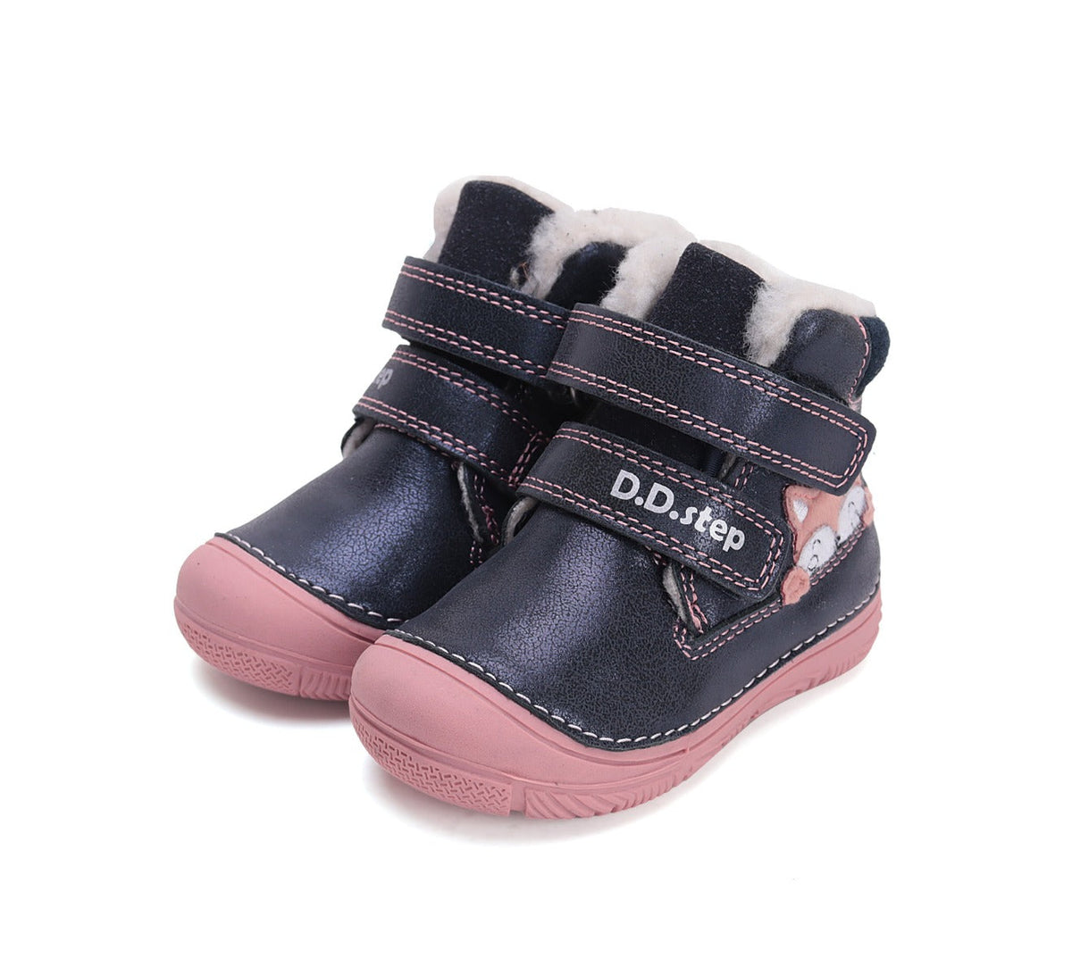 D.D.Step ghete fete imblanite 26-31 Royal Blue cu vulpe Fő kép