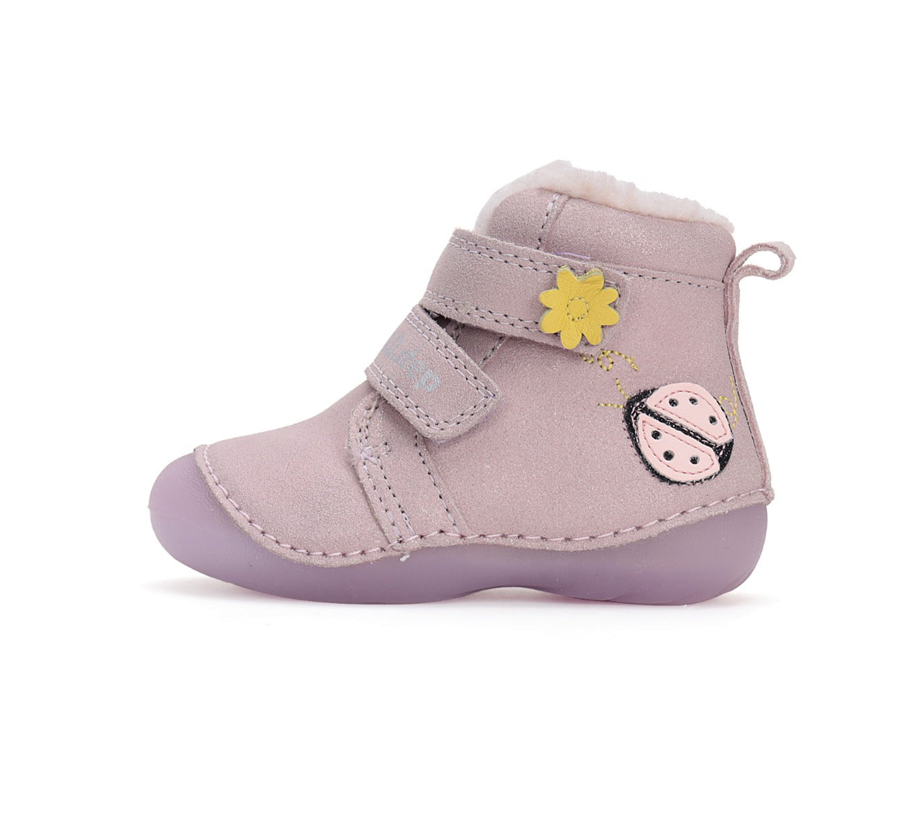 D.D.Step lány bélelt, első lépés cipő, fluoreszkáló, 19-24, Mauve katicabogárral Másodlagos kép