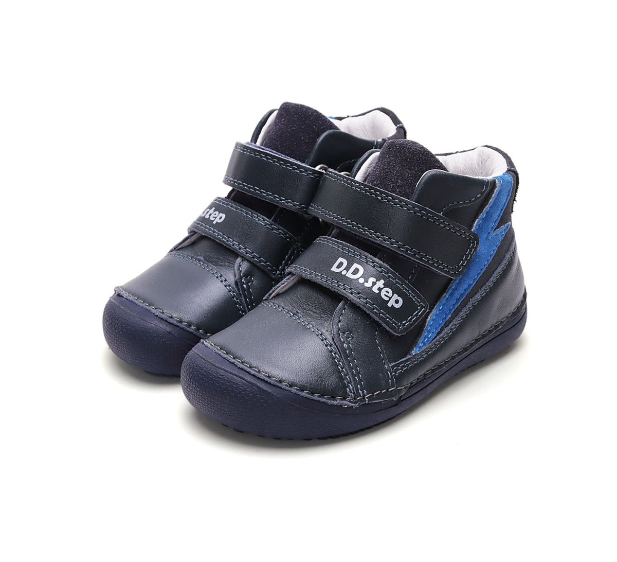 D.D.Step pantofi baieti Barefoot 25-30 Royal Blue cu fulger Fő kép